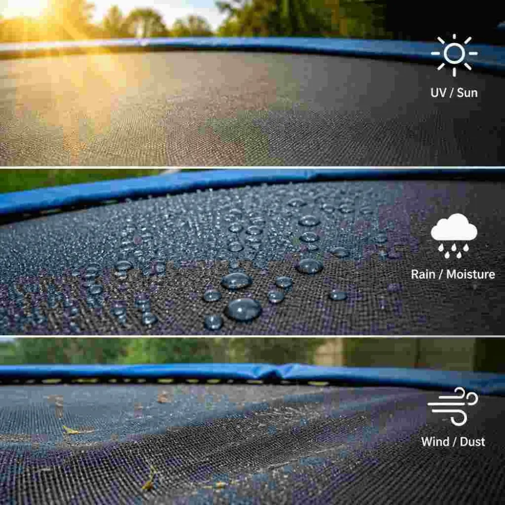 How Weather Conditions Affect Trampoline Fabric?