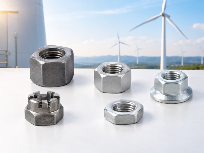 What Types of Nuts Are Commonly Used in Wind Turbines?