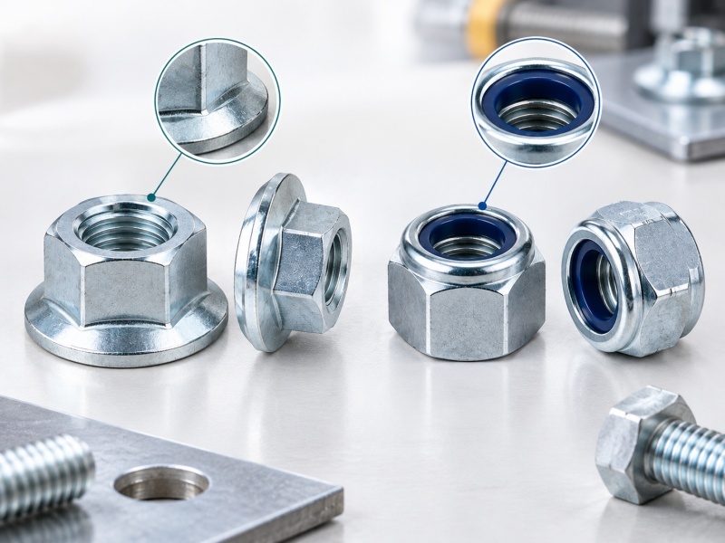 What Is the Difference Between a Flange Hex Nut and a Nylon Insert Hex Nut?