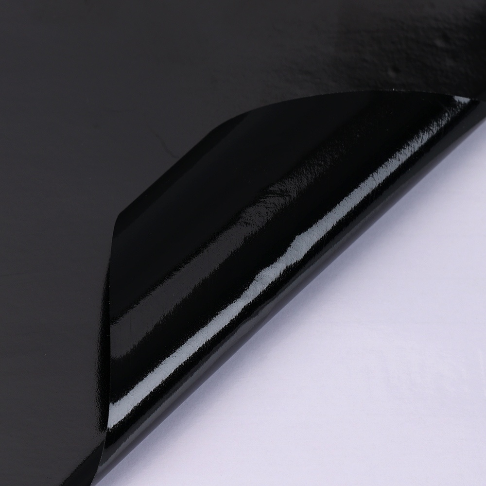 Black Glossy Printable Self-adhesive Vinyl Paper