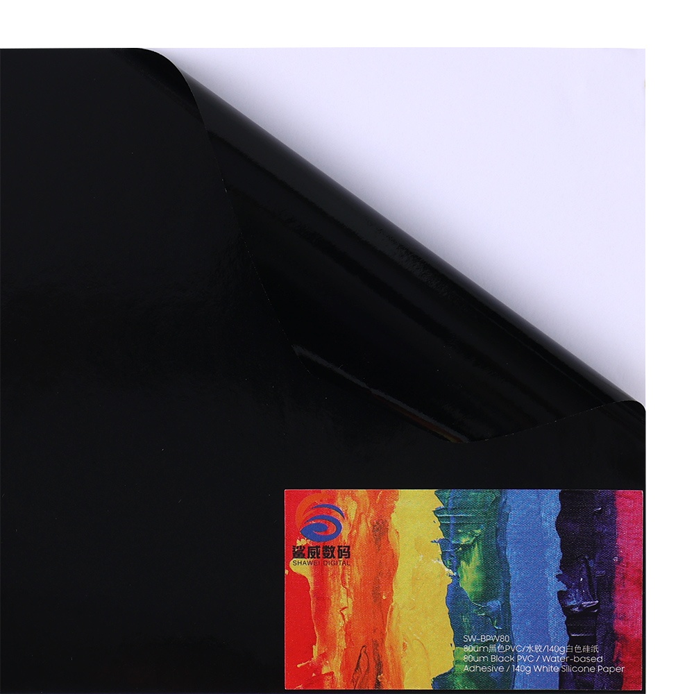Black Self Adhesive Film Manufacturer SW-BWW80-140