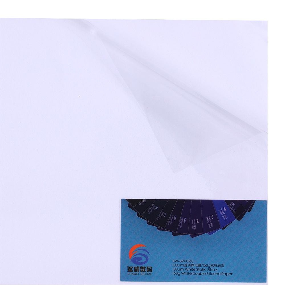 Clear Static Cling Film Water-based Adhesive Pulp Paper SW-CWP100-120