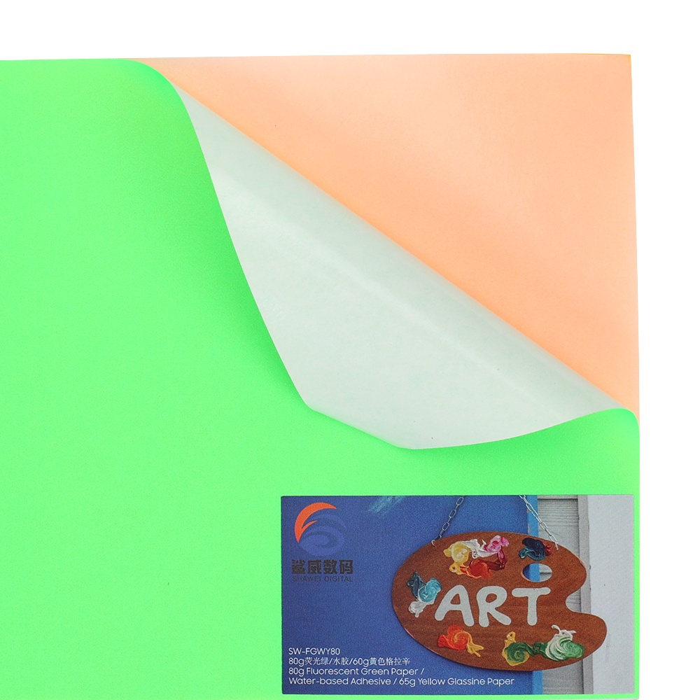 Green Self Adhesive Paper Manufacturer SW-FGWY80