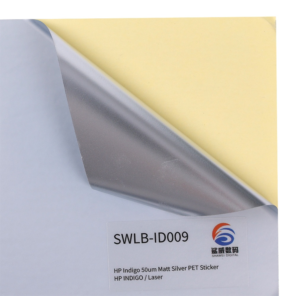 50um 150g PET Water-Based Glue White Chrome Paper