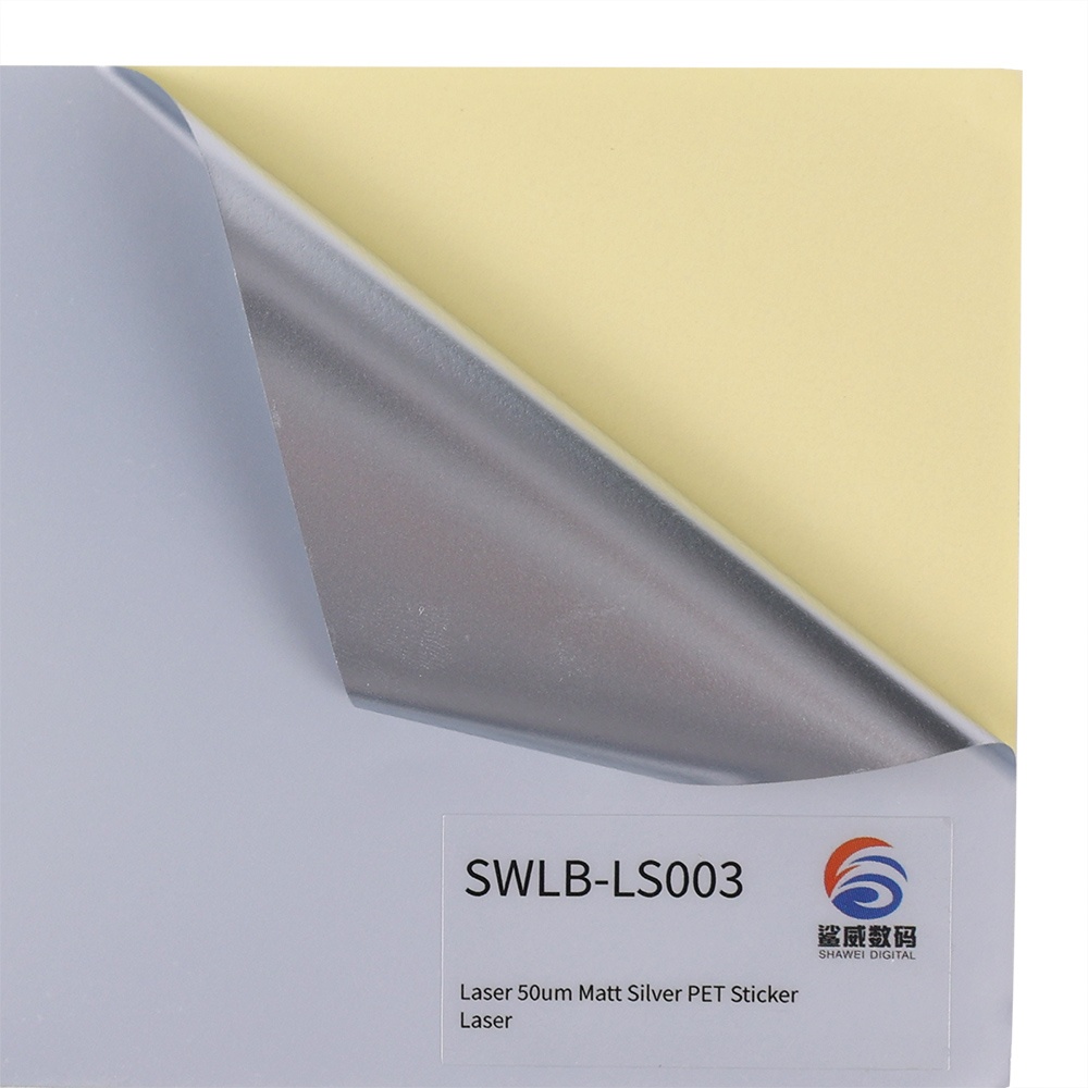 Laser 50um Matte Silver PET Digital Printing Label