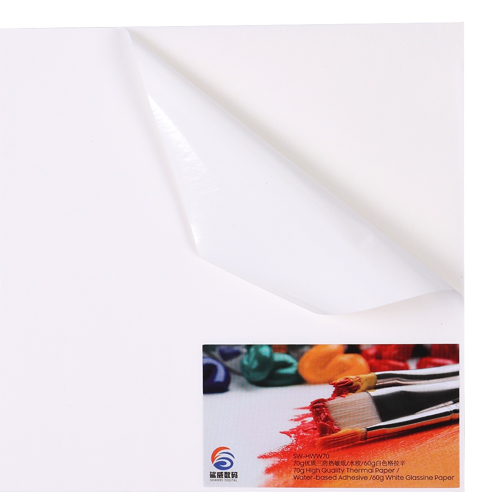 Thermal PP Water-based Adhesive White Glassine Paper SW-PHW70