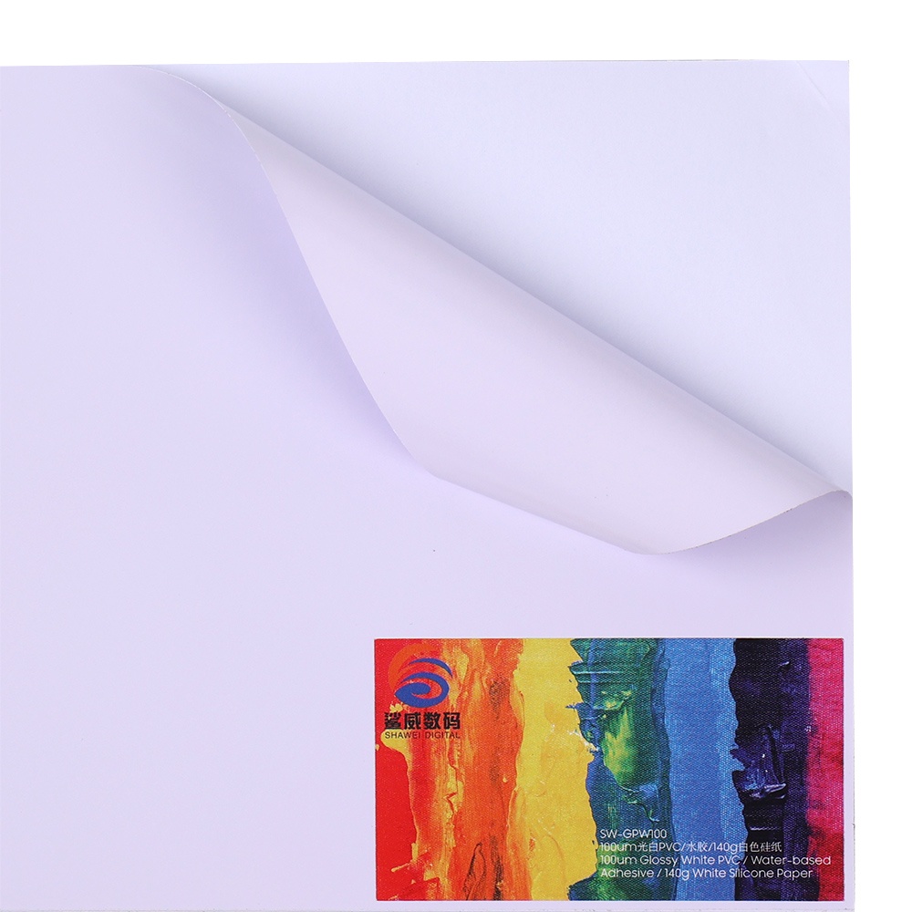 Red PVC Water-based Adhesive White Silicon Paper SW-RWW80-140