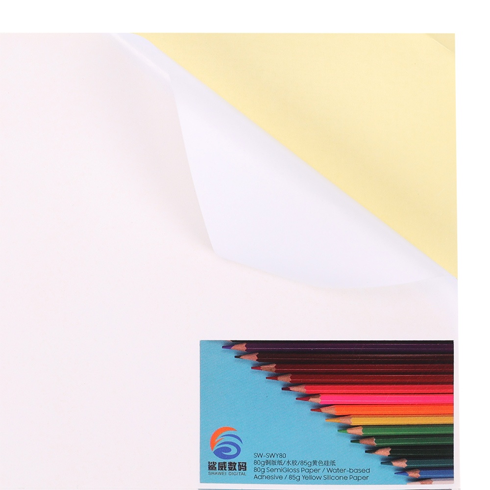 Water-based Adhesive Yellow Silicon Paper Label SW-SWY80