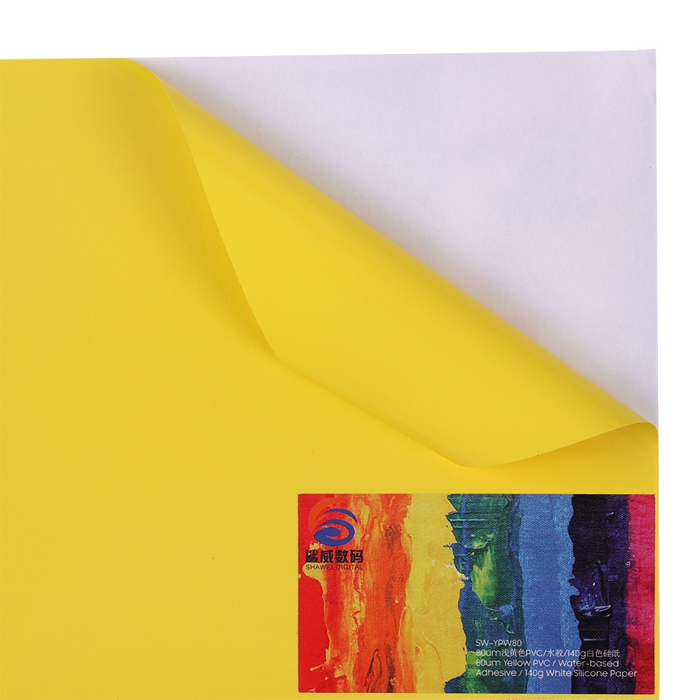 Red PVC Water-based Adhesive White Silicon Paper SW-YWW80-140