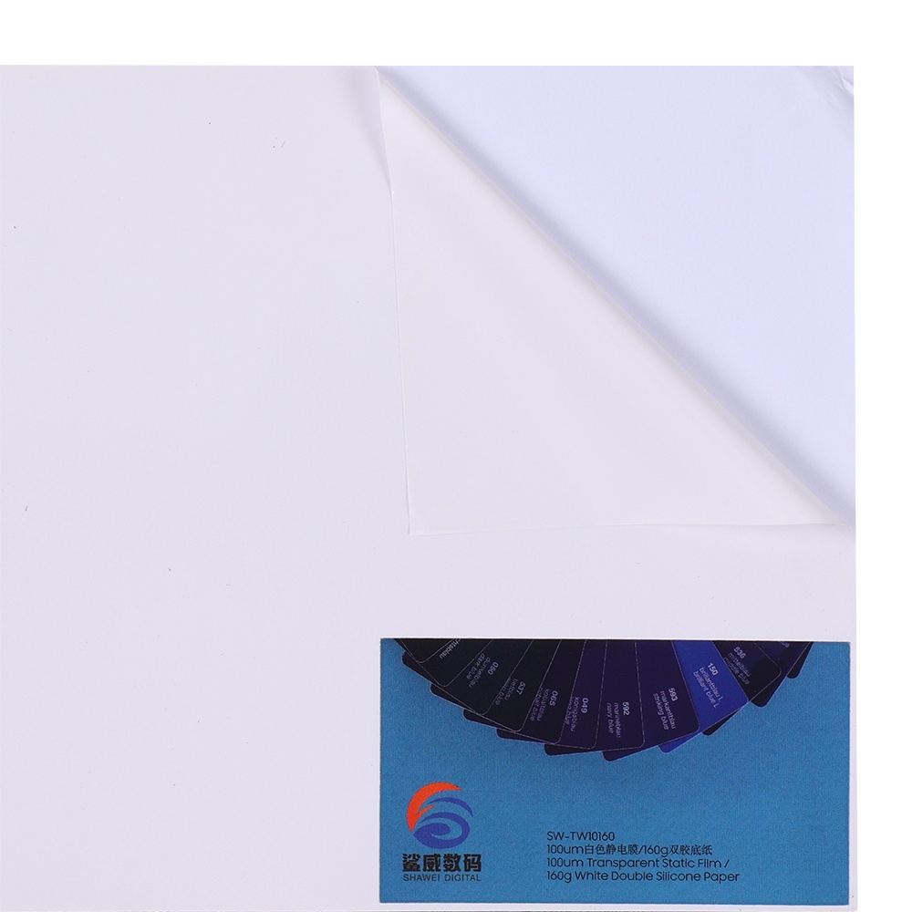 White Static Cling Film Water-based Adhesive Pulp Paper SW-WWP100-120